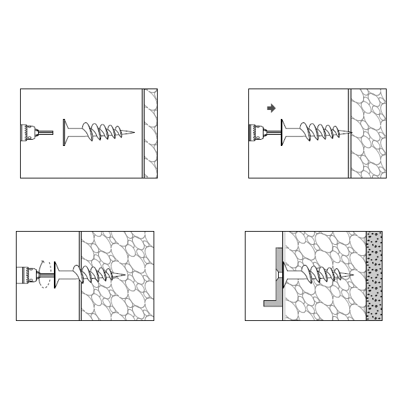 Cheville auto-taraudeuse pour isolants rigides Fox 18x50mm Torx T40