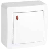 Va-et-vient lumineux en saillie Schneider Alréa - blanc 10A 250V CA