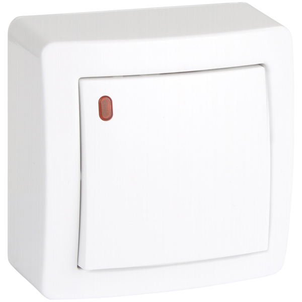 Va-et-vient lumineux en saillie Schneider Alréa - blanc 10A 250V CA