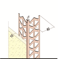 Profilé d'angle perforé en PVC à jonc fin