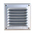 Grille de ventilation Nicoll à persiennes avec moustiquaire - Extérieur - 100 x 100 mm -  Aluminium gris
