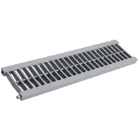 Grille PVC pour caniveaux de piscine - Connecto A15 Gris clair - largeur int. 100 mm - longueur 0.5 m