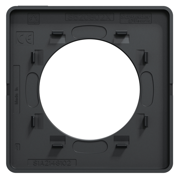 Plaque de finition simple Schneider Odace Touch anthracite