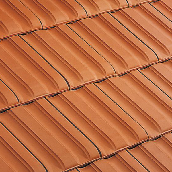 Tuile PV10 Huguenot - à emboîtement grand moule faiblement galbée à relief - Rouge