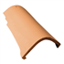 Tuile chapeau en terre cuite - Système Stop - pour toitures exposées au vent - Ocre