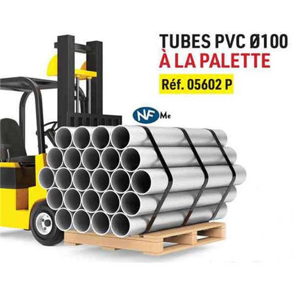 Tube d'évacuation des eaux usées Wavin en PVC - NF E et NF Me - 100 MM x 4 m