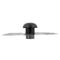 Chapeau de ventilation avec collerette d'étanchéité - diamètre 80 mm - anthracite