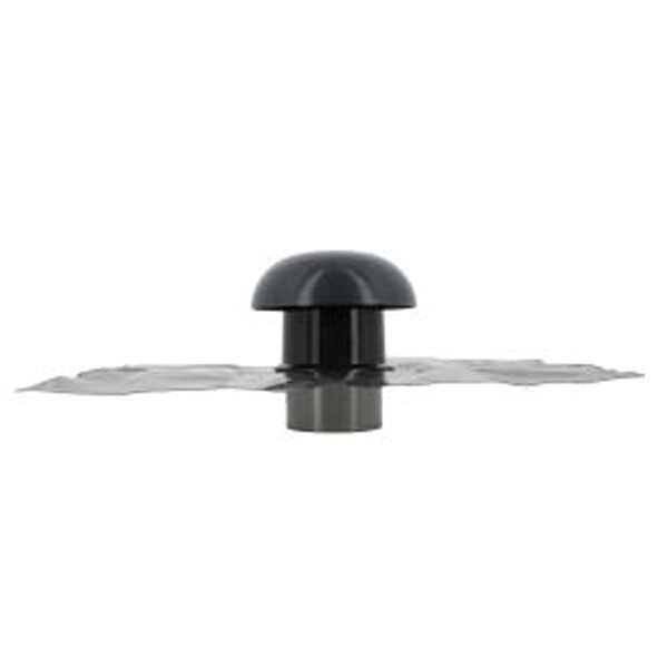 Chapeau de ventilation avec collerette d'étanchéité - diamètre 80 mm - anthracite