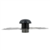 Chapeau de ventilation avec collerette d'étanchéité - diamètre 80 mm - anthracite