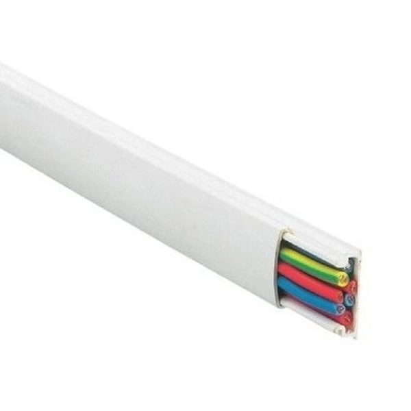 Moulure monocanale Debflex coloris blanc 30 x 10 mm 2 mètres 435002