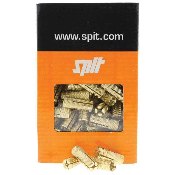 Cheville femelle en laiton Spit pour charge légère M8 x 30 mm