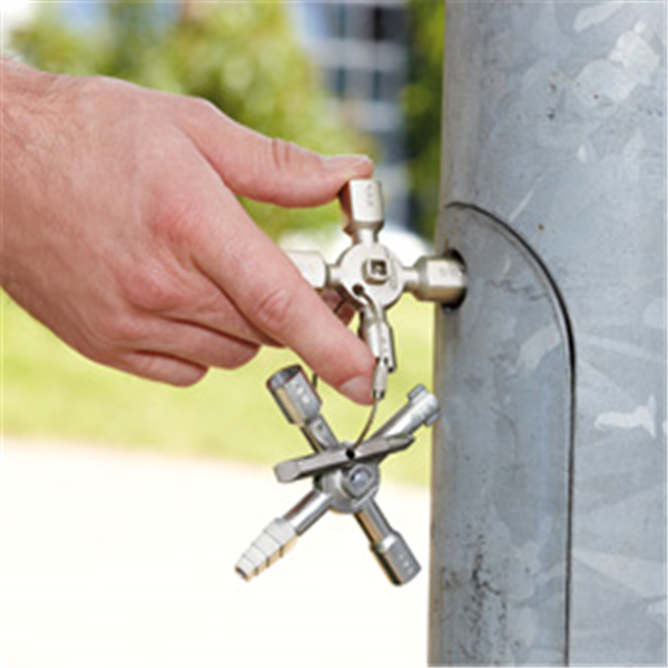 Clé universelle Knipex TwinKey armoires systèmes fermeture standard