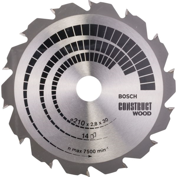 Lame de scie circulaire construct wood 235 x 30/25 mm 16 dents Bosch 2608640636