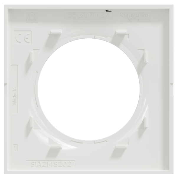 Plaque de finition simple Schneider Odace Styl - blanc brillant