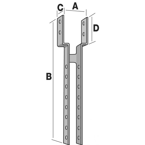 Support de faîtage SF largeur 40 mm Simpson Strong-Tie SF/2840