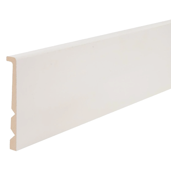 Surplinthe universelle arrondie en MDF blanc - 22 MM x 133 MM x 2440 MM