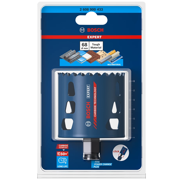 Scie trépan multi-matériaux - Expert Tough Material Bosch - 68 mm