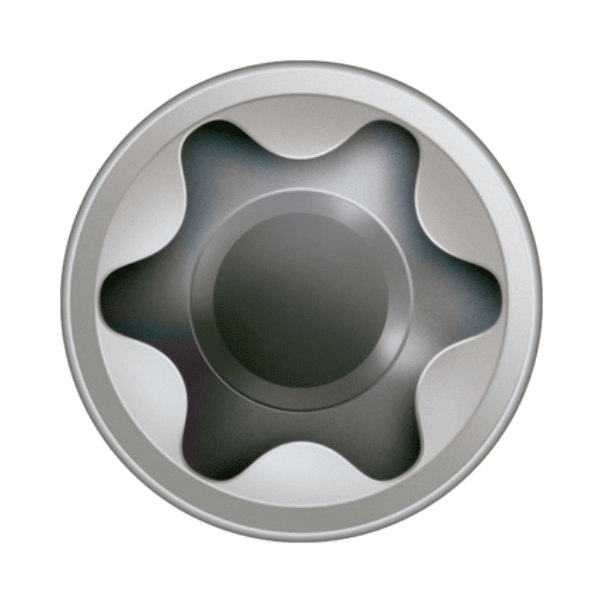 Vis de terrasse filetage de fixation tête cylindrique en inox A2 5x60mm