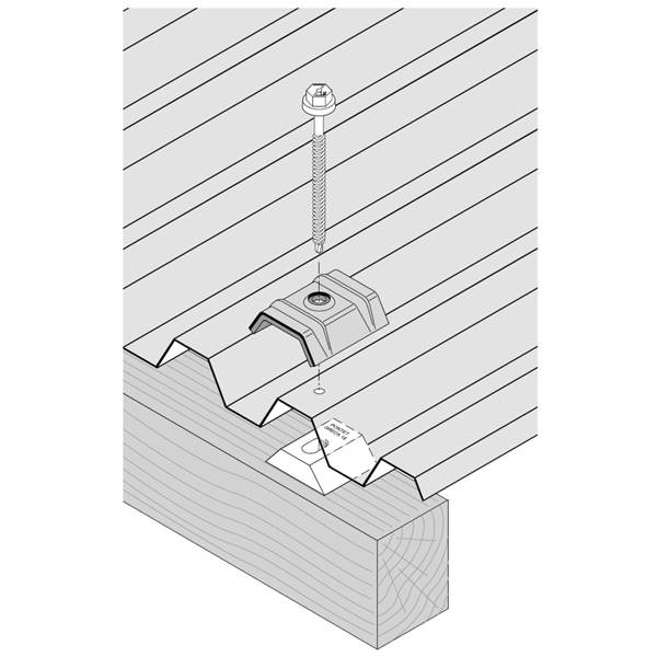Pontet de support d'onde Etanco - blanc - 45 mm - lot de 5
