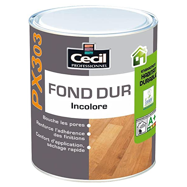 Primaire fond dur vitrification parquet bois PX303 Cecil Incolore 1L