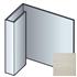Profil de finition pour encadrement de fenêtre en bardage Cedral Lap - Aluminium laqué Gris C05 - longueur 3,00 M
