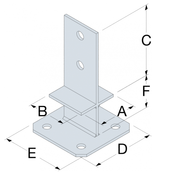 Pied de poteau en âme avec platine Simpson Strong-Tie PPS170
