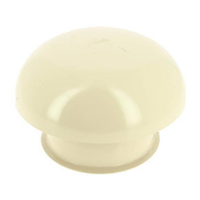 Chapeau de ventilation rond Nicoll - Diamètre 164,5 mm - Sortie 100 mm - Avec moustiquaire - PVC anti-UV - Sable
