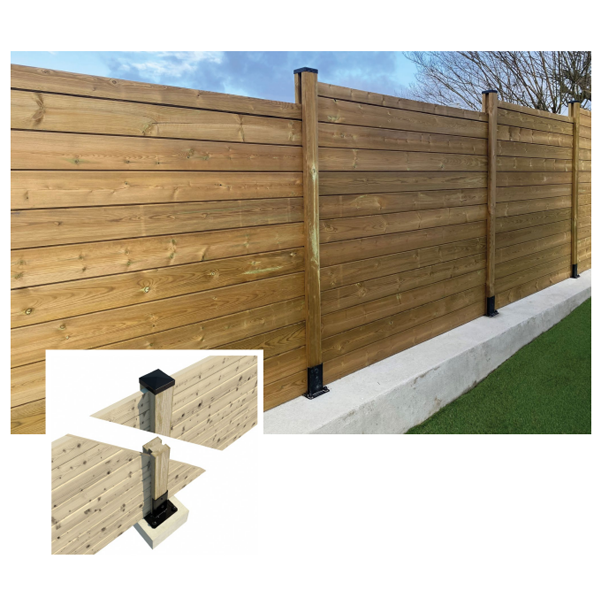 Poteau intermédiaire Denver Pin CL4V - 90x90mm - H.2,40 M