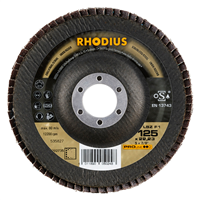 Disque à lamelles spécial acier et inox - LSZ F1 Rhodius - 125 x 22.23 mm - grain 60
