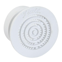 Grille de ventilation Nicoll contre-cloison - Diamètre 38 mm