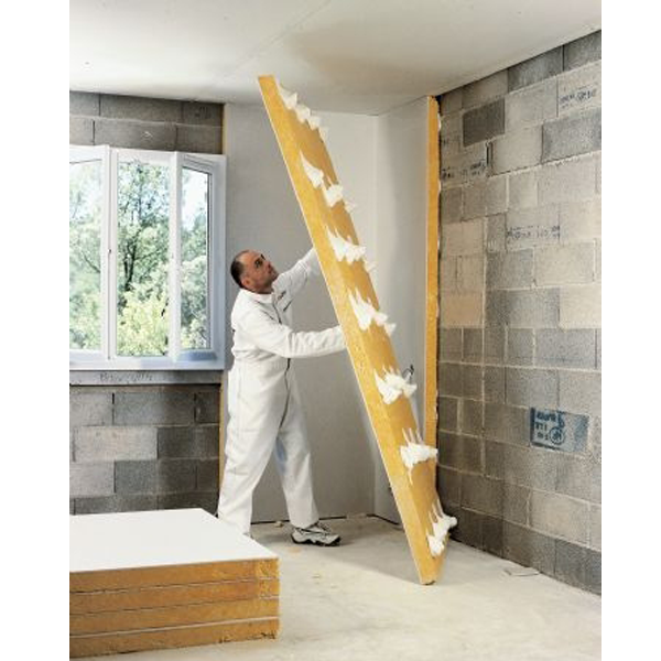 Doublage laine de verre Calibel SPV 10 BA10+80 MM - R = 2,35 m².K/W - 2,60 M x 1,20 M