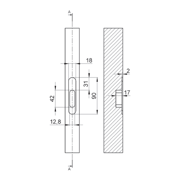 Kit serrure et poignées cuvettes Yale pour porte coulissante à condamnation - finition nickel brossé - axe à 50 mm