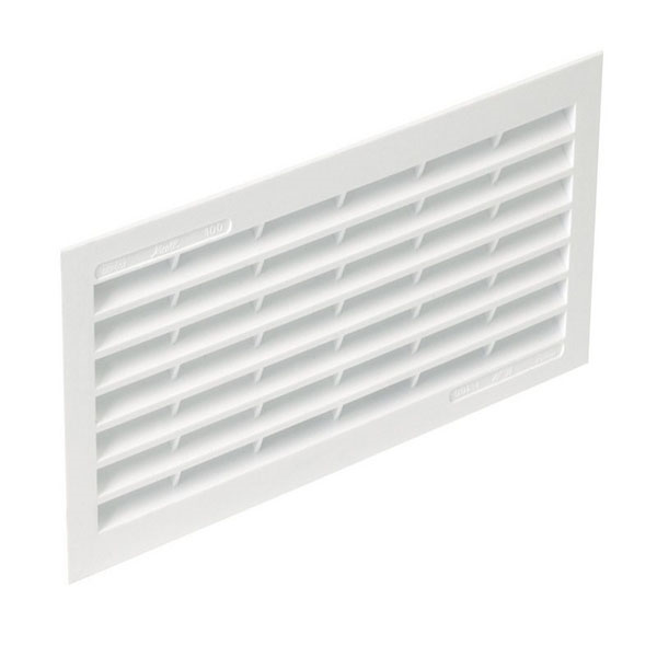Grille de ventilation rectangulaire NICOLL 1B161 29,9 x 12 x 1,5 cm