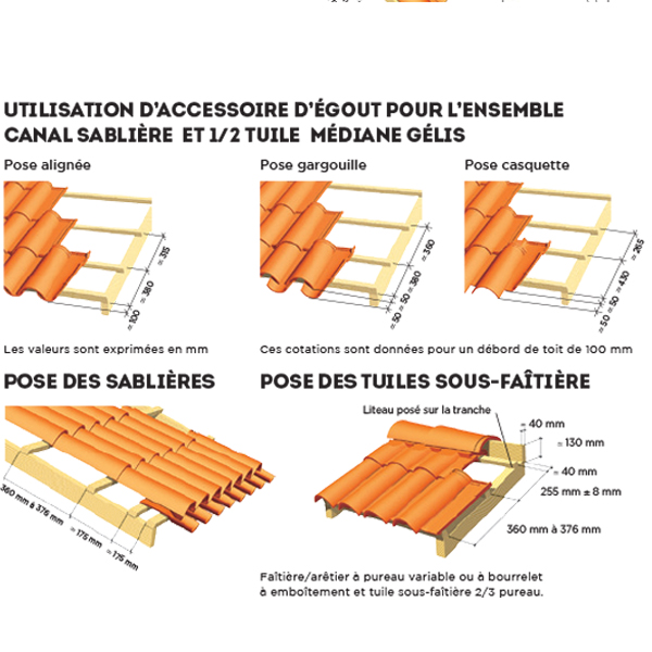Tuile Médiane Plus terre cuite à double emboîtement - EDILIANS 101+ - Paysage