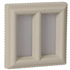 Grille d'aération Claustra avec moustiquaire 120 x 120 mm NICOLL 1CLAU2