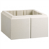 Élément de pilier en béton Lisse PIL30 - Blanc - 30 CM x 30,00 CM x 17,00 CM