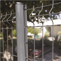 Poteau à sceller Dirckx Axor pour panneau rigide - Gris - 2.4 M