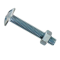 Boulon poêlier empreinte cruciforme - acier zingué - M6 x 40 mm - boîte de 60