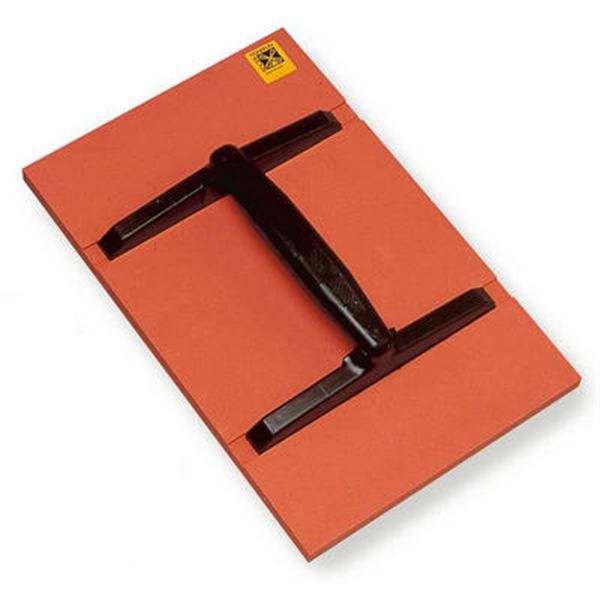 Taloche PU mousse rigide polymère orange rectangulaire 33 x 26 cm