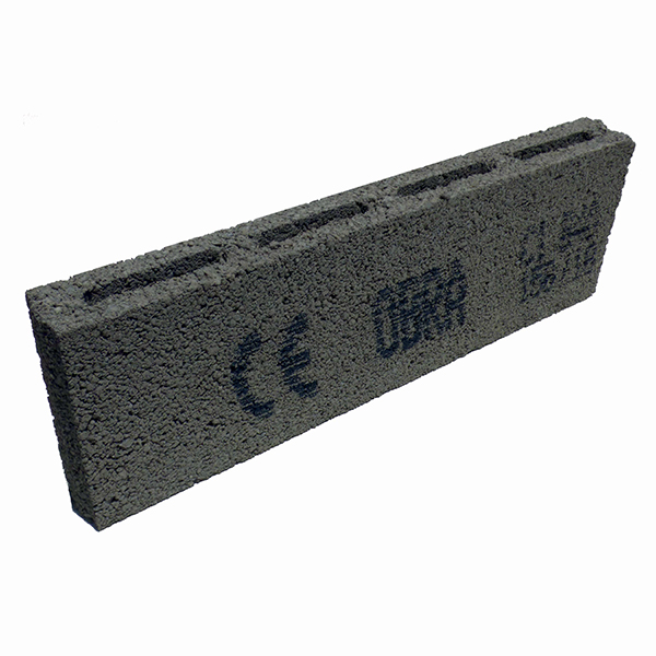 Planelle bloc béton - B40 Obra - 500x50x160 mm - 2 parois 4 trous