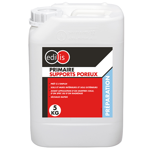Primaire accroche supports poreux avant ragréage Edilis Bidon 5 kg