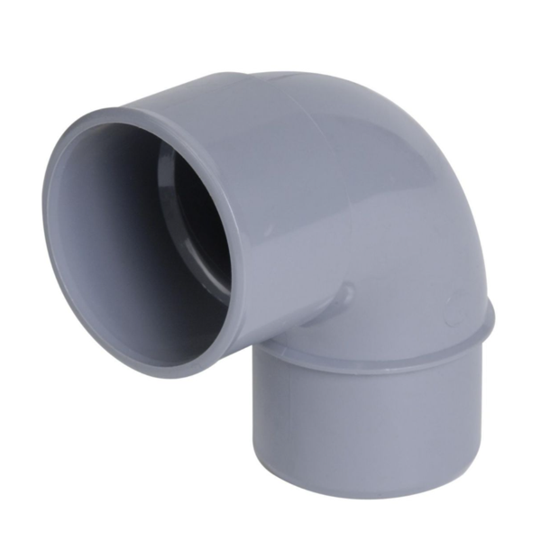 Coude PVC Nicoll angle 87°30 à coller mâle-femelle Ø 50 mm gris