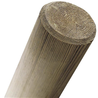Rondin de bois fraisé en pin - traité classe 4 vert - 80 mm x 2,00 M