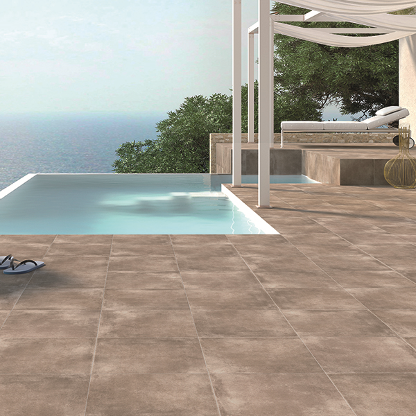 Carrelage de sol extérieur Bessac Grip Gris - 45 CM x 45 CM - ép. 9.2 MM