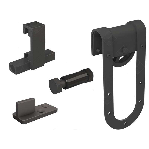 Système coulissant droit fer ROCDESIGN TYPE B porte bois Mantion RD-B-B