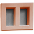 Claustra d'aération avec grille en inox - 155,00 MM x 130 MM - couleur Terre cuite