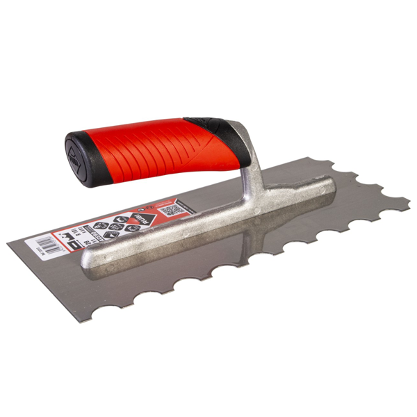 Platoir colle acier manche bi-matière Rubilex ouvert - 28 cm