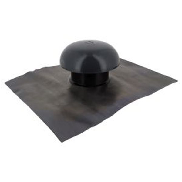 Chapeau de ventilation avec collerette d'étanchéité - diamètre 100 mm - anthracite