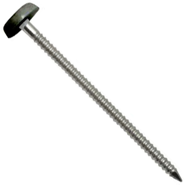 Pointe annelée Elos Ø 2,5 MM longueur 50 MM tête Anthracite boîte de 100