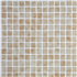 Mosaïque en émaux de verre lisse  - 2,5 x 2,5 cm - trame 31,2 x 49,5 cm